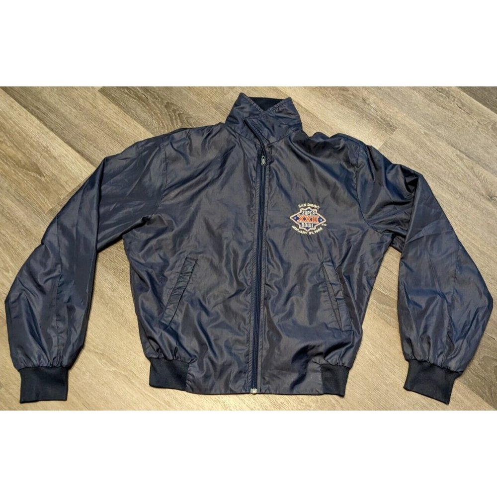 1988 Logo 7 Washington Redskins Super Bowl XXII Champions Windbreaker Jacket LG